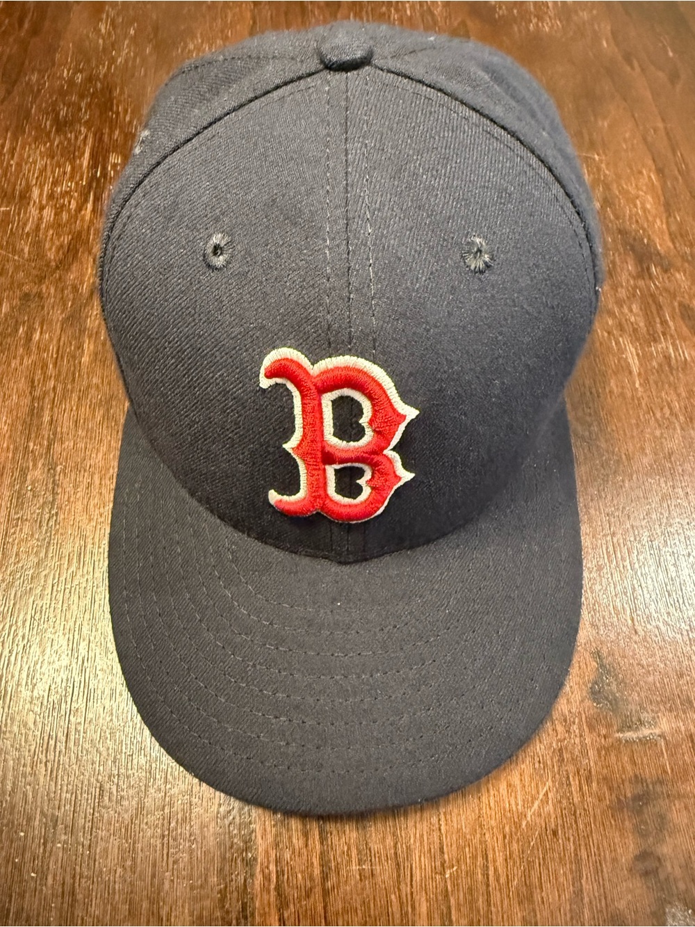 Boston Red Sox New Era 59Fifty Navy Baseball Cap with Red B Patch 7in